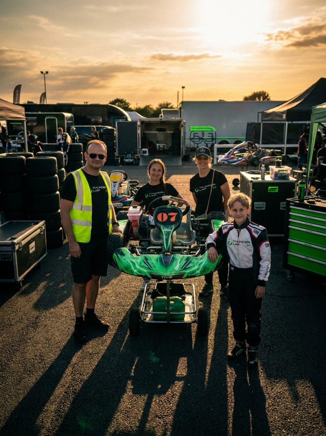 The crew behind the driver